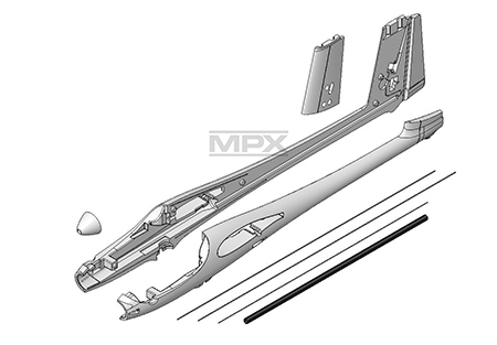 MPX 224393 - Fuselage and Parts Heron - Løten RC Shop AS