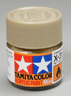 Peinture Acrylique TAMIYA X-31 Or Titane Brillant 23 Ml - Pour Modélisme, Aérographe, Pinceau - 10
