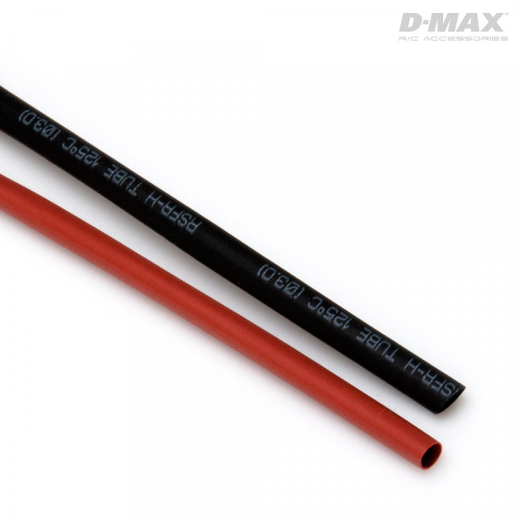 D-Max Krympeplast 4mm - 2meter 1xRød/1xSort - Løten RC Shop AS