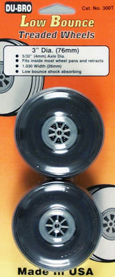 thumbnail image 2 of Du-Bro 175T Treaded Wheels - 1-3/4" Low Bounce Tires For RC Models 2 of 14