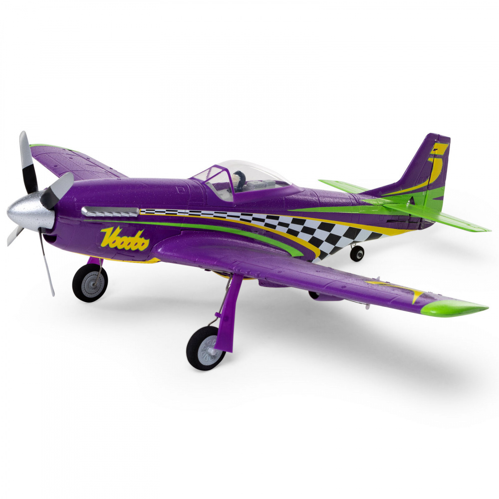 UMX EFlite P51 Voodoo BNF Basic with AS3X and SAFE Select Løten